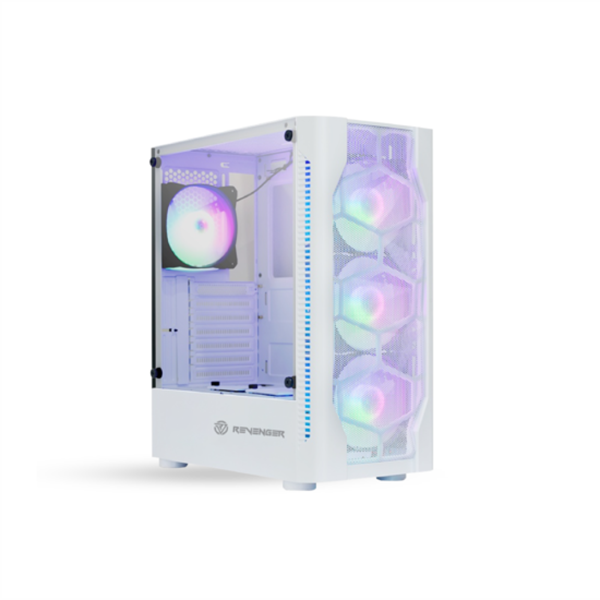 Picture of Revenger HAWA Mesh White ATX Mid-Tower High Airflow Desktop Gaming Case