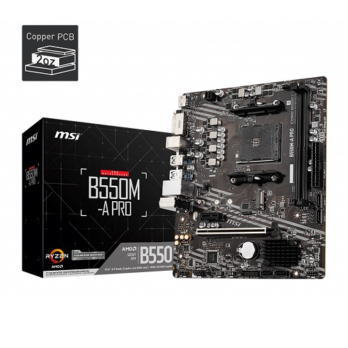 MSI PRO B550M-B AMD AM4 mATX Motherboard