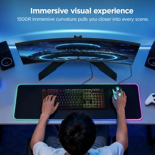 KOORUI 27E6QCA 27" 180Hz 2K QHD VA Curved Gaming Monitor - Image 2