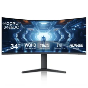KOORUI 34E6UC 34" 165Hz WQHD Curved Gaming Monitor