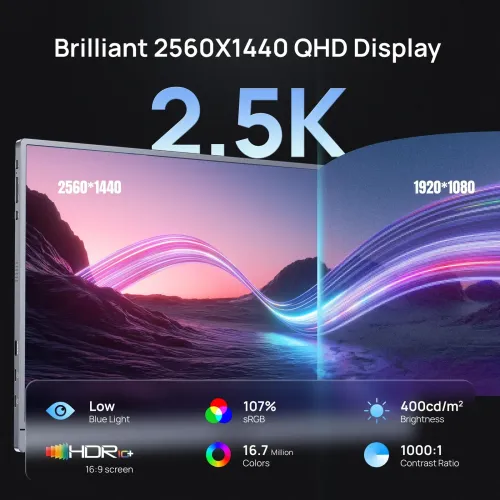 Arzopa Z3FC 16.1" 2K QHD 180Hz IPS Portable Gaming Monitor - Image 2